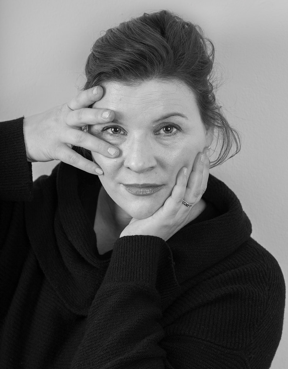 Black and white portrait of Stefanie Zadravec ’90