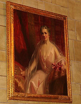 The official portrait of Mary Harkness, which hangs in Harkness Chapel.