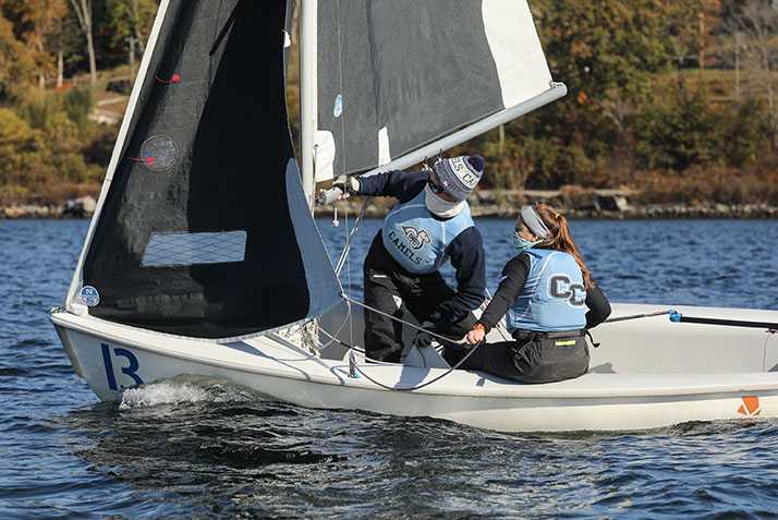 Two Conn sailors compete against Boston College in a head-to-head regatta