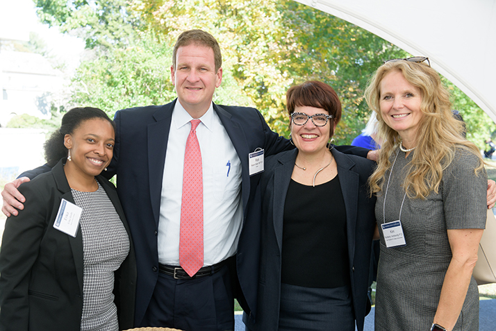 College administrators with Rob Hale '88 P'20