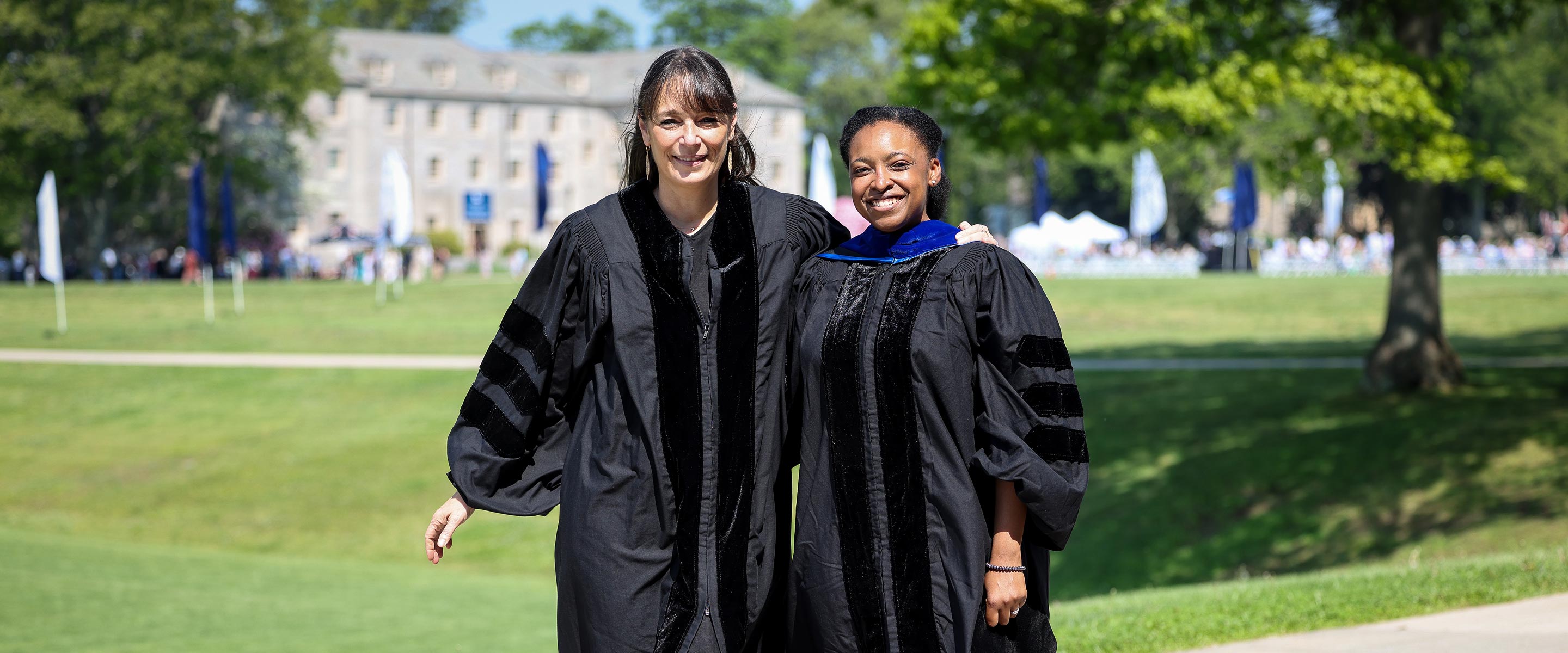 Posse Foundation President Deborah Bial poses with Dean of the College Erika Smith