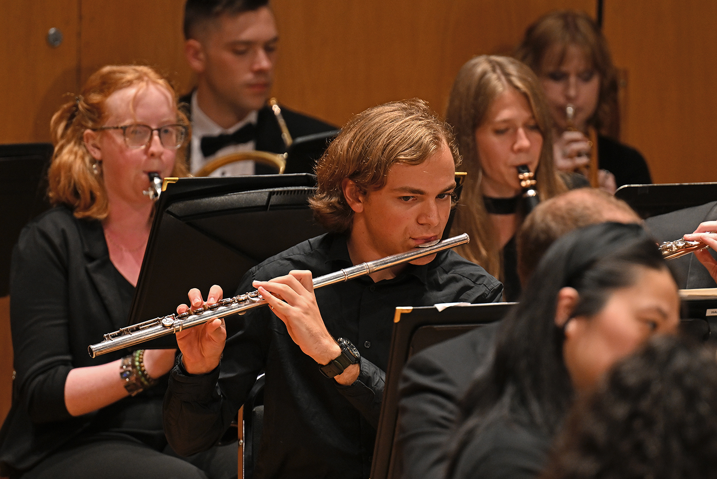 student musicians play in an chamber orchestra