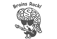 Brains Rock logo for neuroscience fair at Connecticut College